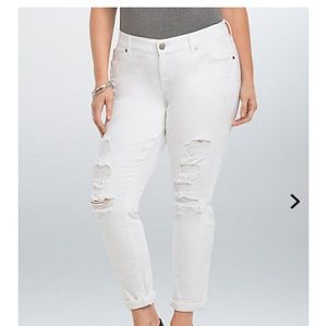 Torrid Boyfriend Jeans White Rinse